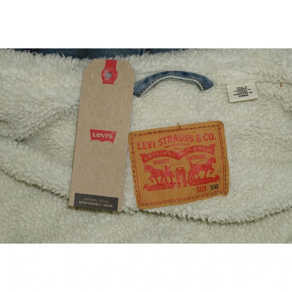 Levi's Sherpa Trucker Jean Jacket XXL - Picture 8 of 10